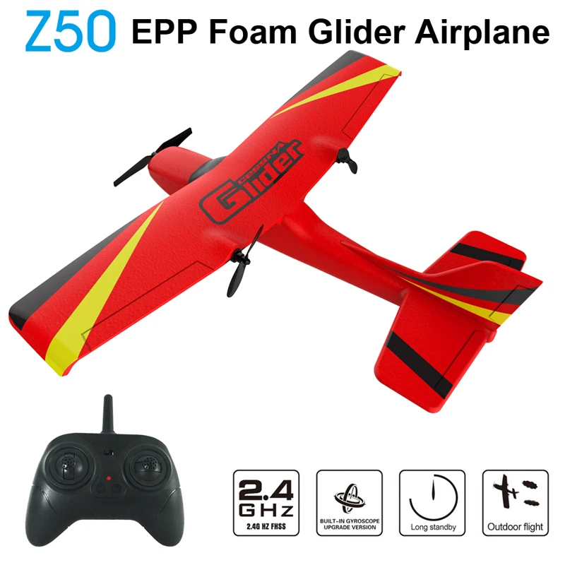 Z50 RC Plane EPP Foam Glider Airplane Gyro 2.4G 2CH Remote Control Wings... - $52.70
