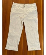 Womens Lauren Ralph Lauren White Stretch Cotton Capri Length Pants Size 12 - £18.67 GBP
