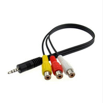 3.5mm jack to 3 RCA high speed stereo audio adapter | headphones sound - £9.52 GBP