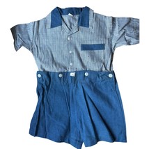 Vtg 40s Deadstock Boys 2-Piece Blue Striped Suit - 4 or 6 American Picke... - $49.50