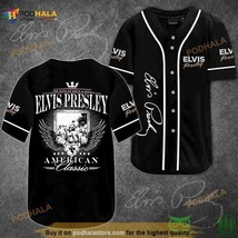 Elvis Presley American Classic Black 3D Baseball Jersey Shirt - £12.43 GBP+