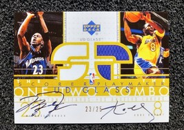 Michael Jordan Kobe Bryant UD Glass Dual Autograph Card. Reprint Mint Co... - £1.58 GBP