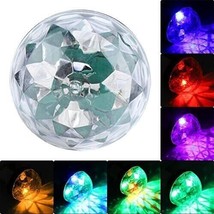 USB Power Colored LED Mobile Phone Mini Crystal Ball Disco Party Light Lamp Bulb - £7.47 GBP