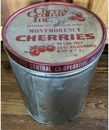 Vintage Tin Can Cherry Central Co-Op INC 30 lb Traverse City MI - Montmo... - €39,97 EUR