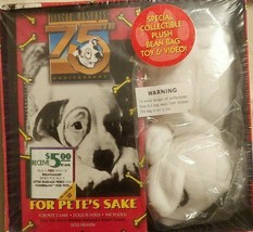 Little Rascals 75th VHS For Pete&#39;s Sake Gift Set Plush Bean Bag &amp; Video ... - £34.96 GBP