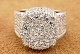 14K White Gold Finish Round Diamond Men&#39;s Engagement Wedding Pinky Ring Band - £97.37 GBP