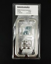 IKEA Bagganas 5-5/8&quot; Cabinet Handle Pulls Pair Stainless Brushed Steel N... - £8.40 GBP