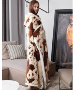 Rodeo Painted Horse Brown Cow Hooded Wearable Throw by Virah Bella 50 x 70 - €17,18 EUR