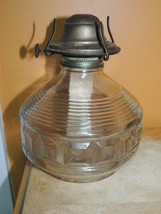Victorian Oil wall Lamp beehive blocks glass eagle w/o Bracket Kerosene ... - $31.60 CAD