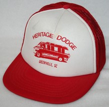 Vintage 80s HERITAGE DODGE Van Greenville SC Dealership Mesh Snapback HA... - £27.09 GBP