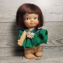 VINTAGE Uneeda PeeWee Doll U D CO INC Liddle Kiddle Era Retro 1965 Green... - $11.71