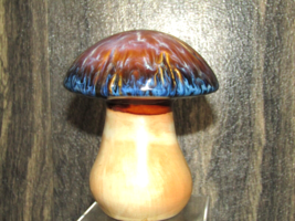 Whimsical Glaze Top Ceramic Mushroom Toadstool Terracotta Decor Pottery 5&quot; - £15.77 GBP