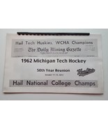 Michigan Tech Huskies MTU 1962 Hockey 50th Year Reunion Booklet - £46.82 GBP