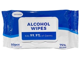 Caresour 75% Alcohol-Based Sanitizing Wipes (50-Count)