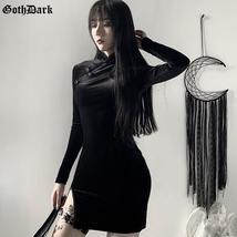 Goth Dark Solid Vintage Gothic Dress - £25.60 GBP