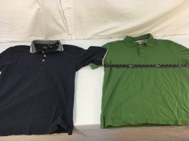 X2 Mens Nordstrom XL Green Rugby Polo &amp; Greg Norman Dark Blue XL Polo Shirts - £15.58 GBP