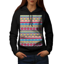 Wellcoda Stripes Patterns Womens Hoodie, Colorful Casual Hooded Sweatshirt - £28.79 GBP