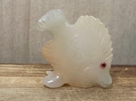 Vintage Hand Carved Soapstone Fish 2&quot; Collectible Animal Figurine - £6.40 GBP