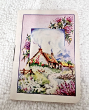 Vintage 1948 Miniature Calendar Cottage Flowers Wilkinson Publishing 2 5/8" - $8.42