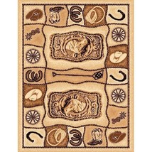 Rustic Equestrian Cowboy Area Rug - $314.36 CAD - $635.36 CAD