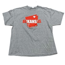 Arkansas T Shirt Men&#39;s Gray Size 2XL State Outline Diamond - $170.71 MXN