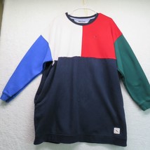 Tommy Hilfiger Sweatshirt Womens Size XXL Vintage Colorblock Tunic Pockets - $34.65