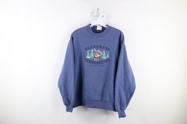 Vintage 90s Womens Medium Faded Bluegrass Campground Ohio Mountain Sweatshirt - £35.57 GBP