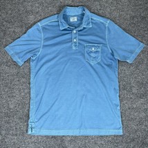 Tommy Bahama Jeans Shirt Mens Medium Blue Polo Short Sleeve Island Crafted Adult - £11.33 GBP