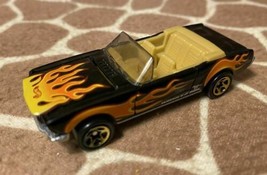 Vintage Hot Wheels Mustang Convertible Black with Orange Flames  - 1983 - £7.99 GBP