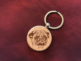 New Personalized Keychain Pug Free Shipping - $19.99