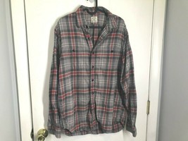 J Crew Plaid Flannel Workshirt Men&#39;s SZ Medium Long Sleeve Button Down - £12.98 GBP