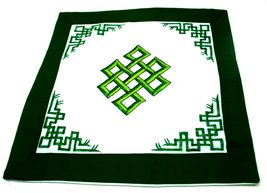 Terrapin Trading Ethical Embroiderd Tibetant Buddhist Symbol Cushion Cov... - $18.20