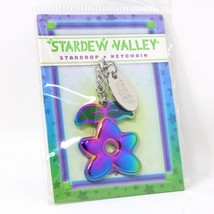 Stardew Valley Stardrop Keychain + Charm Rainbow Electroplated Metal Key... - $23.95