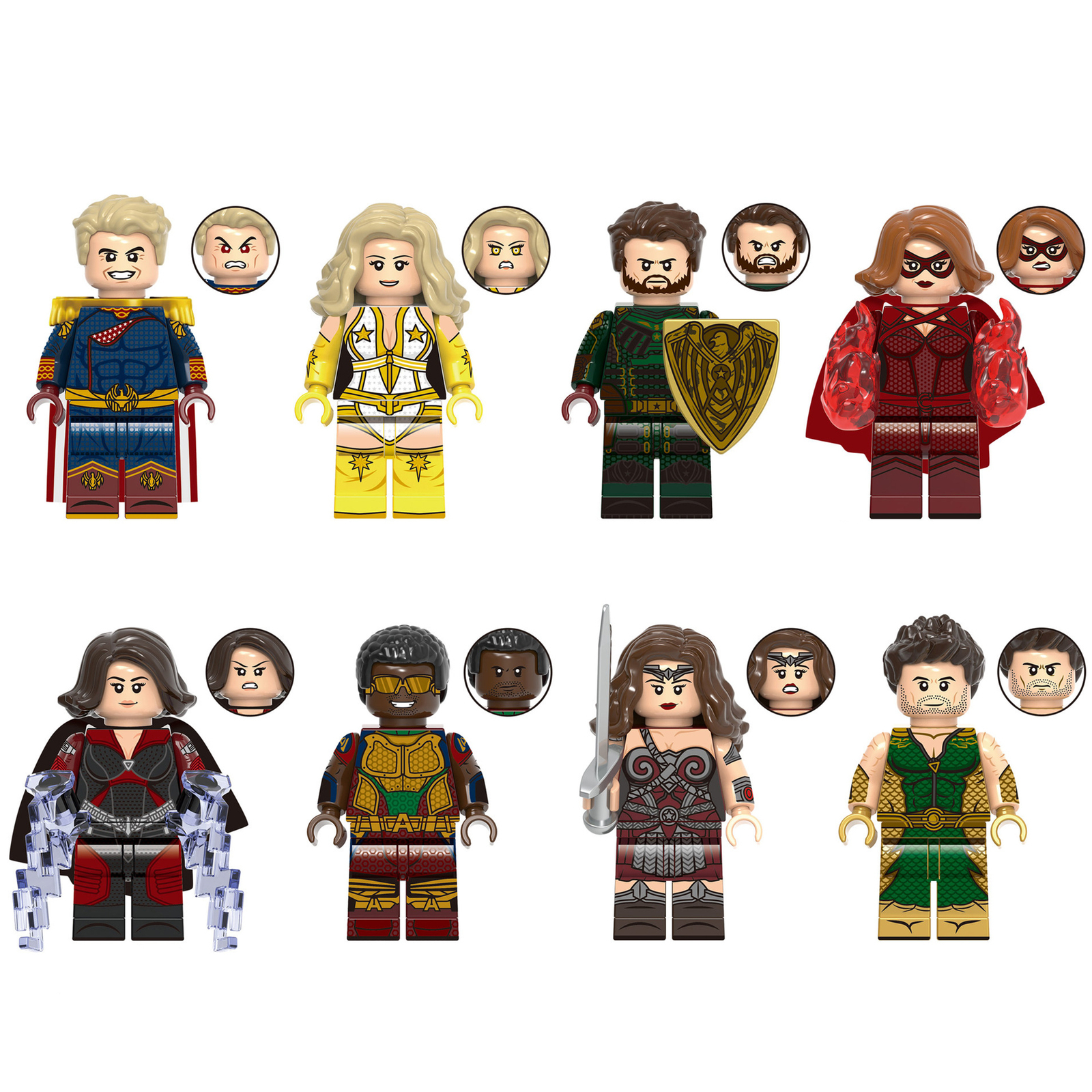 DC Super Anti-hero The Boys Homelander A-Train 8pcs Minifigures Building Toy