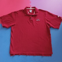 Adidas Vintage Beck&#39;s Beer Mens Short Sleeve Polo Shirt Red Size XL Logo - £19.53 GBP