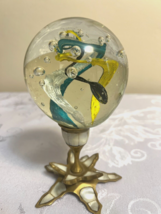 Vintage Murano style Art Glass Twisted controlled bubbles Sculpture Pape... - $369.07 MXN