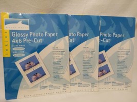 Lot of 3 Glossy Photo Paper 4&quot; x 6&quot; Pre-Cut 36 Sheets  - £14.27 GBP