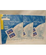 Lot of 3 Glossy Photo Paper 4&quot; x 6&quot; Pre-Cut 36 Sheets  - £14.01 GBP