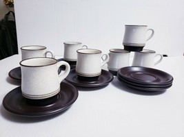 14 Pc Denby England Hall Artistone Sierra Pinta / Shasta - 7 Cup &amp; Sauce... - £25.29 GBP