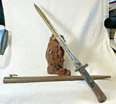 Long Vtg Bayonet M1924/49 Knife Blade w/ Scabbard Military Arms Weapons ... - $149.95