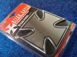 Iron Cross Metal Hitch Cover Plug 1 1/4&quot; 2&quot; Hot Rat Rod NEW By BULLY CR-414 - $368.63 MXN