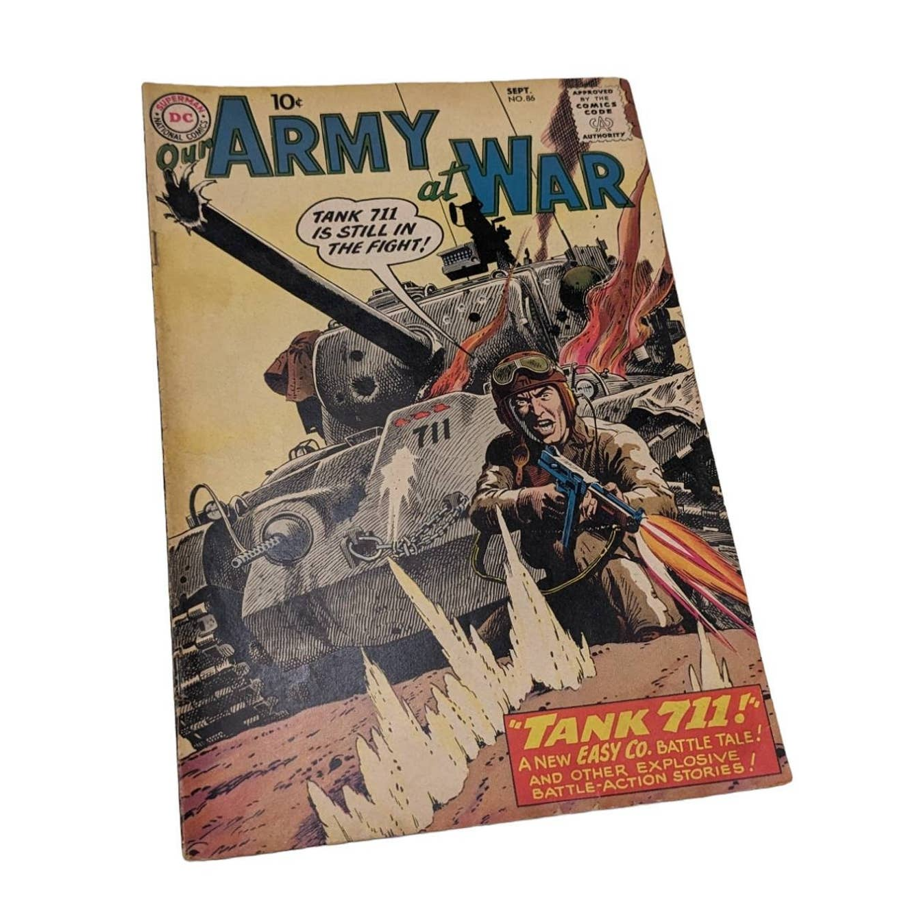 Our Army At War Issue 86 1959 DC Comics Vintage Rare War Tank 711 - $297.00