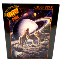 Ceaco Glow In The Dark 550 Piece Puzzle Wolf Star - $18.80