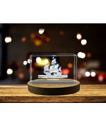 LED Base included | Santa Maria 3D Engraved Crystal - Navigating the Legacy of - $22.09 - $220.98