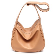 SC Soft Cowhide Shoulder Bags For Women Fashion Designer Wide Strap Handbag Fema - £94.29 GBP
