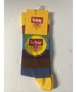 Schar Gluten Free Bread Promotional Colorful Rainbow Socks OSFM Cotton Spandex - $8.54