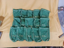 Lot of 15 Crown Royal Small Green Drawstring Bags Free Shipping  - £14.67 GBP