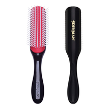 Curly Hair Brush D3 (Black &amp; Red) 7 Row Styling Brush for Detangling, Separating - £18.67 GBP
