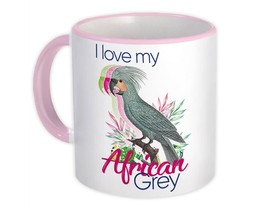 I Love African Grey : Gift Mug Bird Lover Ecology Nature Aviary - £12.91 GBP