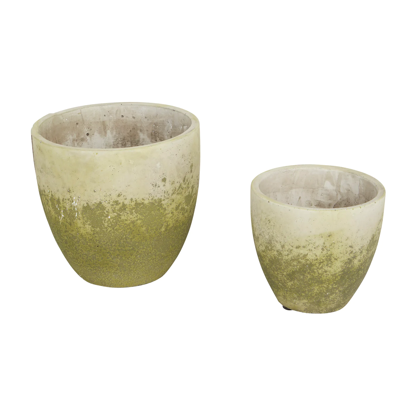 Weathered Cement Flower Pot set / 2  - $49.50 CAD